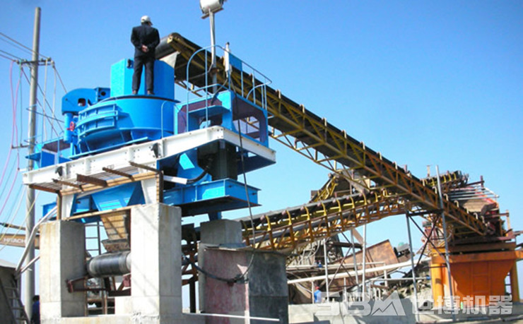 环保制砂生产线作业现场